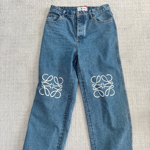 Loewe Women's Anagram Baggy Jeans - Picture 1 of 3